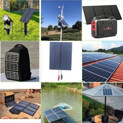12V Small Solar Panel 2Pcs, 3.6W 300mA Wire Clip Solar Cell Charger