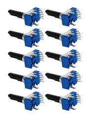 10Pcs RK12 6 Pin Stereo Potentiometer B10K B20K B50K B100K Audio Parts