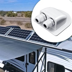 Solar Cable Entry Gland, Waterproof Solar Double Cable Connector Cover Solar Pho