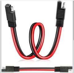 LOT OF 4 SAE Extension Cable 10AWG Quick Disconnect Wire Harness with SAE Adapte
