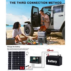 6000W Solar Kit: Inverter (12V to 110V/220V), 2pcs Solar Panels,Controller 100A
