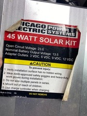 Harbor Freight 45 Watt Solar Kit Controller Box 90599