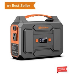 Portable Power Station 100W, Power Pack with 110V AC Outlet, Portable Solar G…