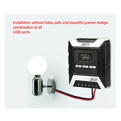 12/24/48V 20A MPPT Solar Charge Controller Panel Battery Regulator Dual USB E