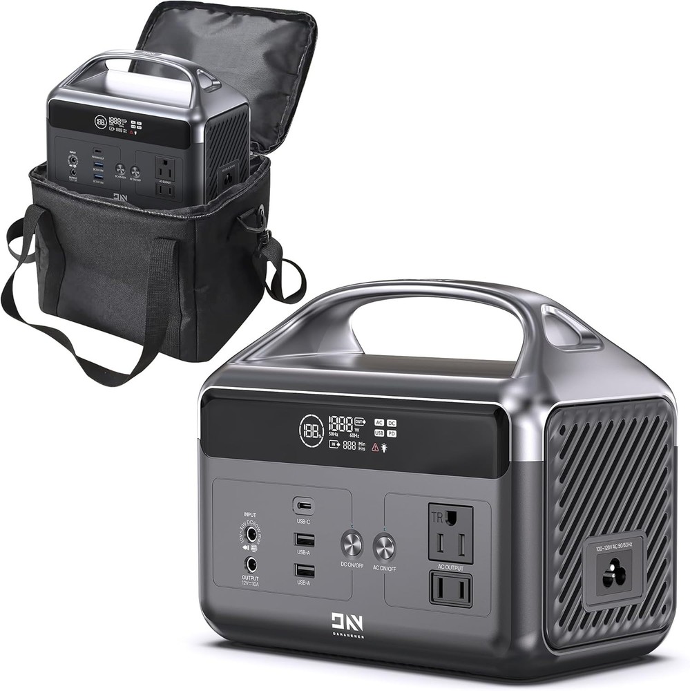Portable Power Station 192Wh Lifepo4 Battery, Solar Generator with Storage Bag,