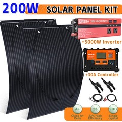 Sistema De Energía Solar Doméstico Con Inversor De 5000W Y Panel Solar De 200W