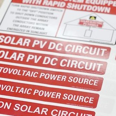57-Piece Photovoltaic Solar Label Kit – NEC Compliant & Weatherproof Safety Set