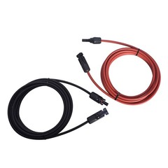 1 Pair 10 Feet 12 AWG Black And Red Solar Panel Extension Cable Wire Connector
