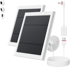 High Efficiency Solar Panel Kit for Ring Cameras – 10ft Cable & All-Weather Use