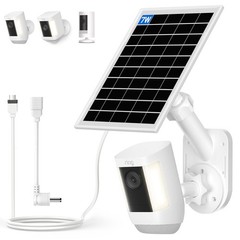 7W Solar Panel & 2-in-1 Wall Mount for Ring Cam – Adjustable, Weatherproof Charg
