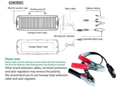 Sunway Solar Car Battery Trickle Charger & Maintainer 12V Solar Panel Power