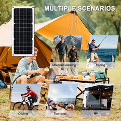 SOECOPO 150W Monocrystalline Solar Panel Kit with 30A/60A/100A LCD Controller fo