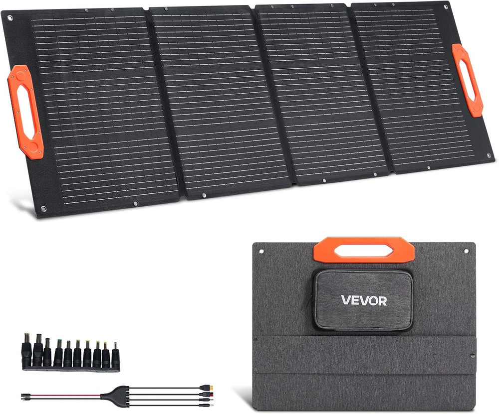 150W Foldable Monocrystalline Solar Panel, 23% Efficiency Portable ETFE Mono Sol