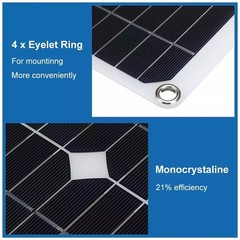 18V 25W Monocrystalline Solar Panel Kit Dual USB Cellphone Recharger JIRW
