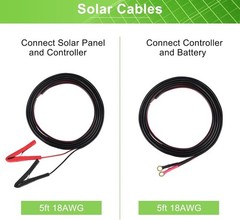 Solar Panel Kit 25W 12V Monocrystalline Battery Maintainer with10A Solar Char…