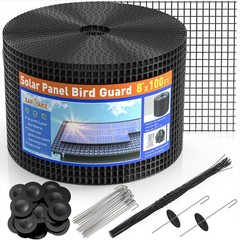 Solar Panel Bird Guard 8″ x 100ft PVC Coated Welded Wire Mesh Critter Proofing