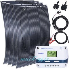 100W 200W 400W Mono Flexible Solar Panel 12BB 25% High Conversion RV Home Car