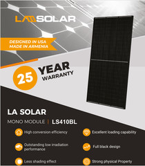 LA SOLAR 410W BLACK ON BLACK Solar panel