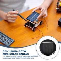 8Pcs Mini 0.5V 0.07W 140mA Solar Panels, Photovoltaic Energy Cells