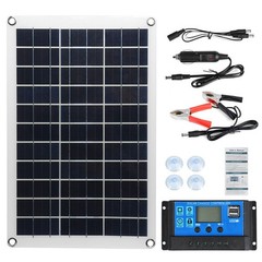 20W Solar Panel Kit for Boat Motorhome Caravan 10-100A Solar Charge Controller
