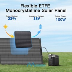100w 200w Flexible Mono Solar Panel Kit Home Rooftop Camping RVs Off-Grid Power