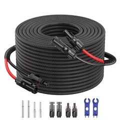 Solar Extension Cable 10AWG 5FT MC4 Male Female Connectors Waterproof Outdoor
