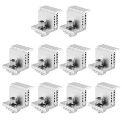 10 Pcs Solar Panel Clip 55mm End Clamp Frame Edge Aluminum Kit Bracket for