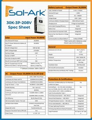 Commercial 60KW Solar Array – 3 Phase 208V Solar Kit + 2x 30K 208V Sol-Ark Inver
