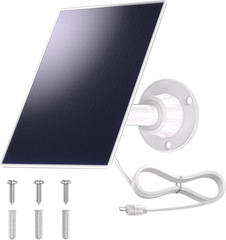 Solar Panel Compatible with Simplisafe Outdoor Camera, IP65 Waterproof, 360° Adj