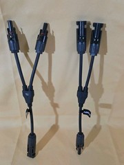 BougeRV Y Branch Solar Connectors for Solar Panel 2 pcs 12guage