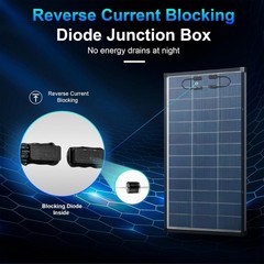 AeternaSol 200W Bifacial Solar Panel 12V N-Type Mono PV RV Home Off-Grid Battery