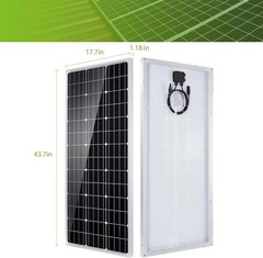 100W Monocrystalline Solar Panel Kit + Charge Controller