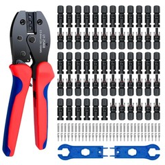 Solar Panel Connector, 60PCS Solar Crimper Tool Kit for Connecting Solar Pane…