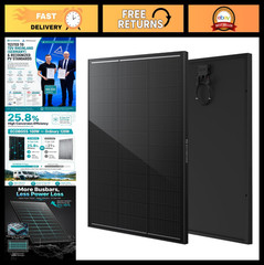 100W Solar Panel Monocrystalline 25.8% Efficiency for Off-Grid Systems, Campers,