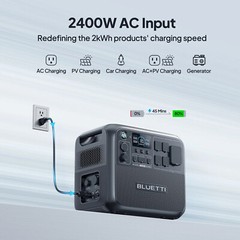 BLUETTI AC200L 2400W 2048Wh Portable Power Station+200W/350W Solar Panels