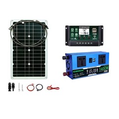 Grennova 1400W Solar Kit 80W Mono 60A MPPT 12/24V 110/220V Inverter RV Home