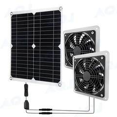 Solar Panel Fan kit, 30W Solar Powered Fan with Dual IP57 Waterproof Fans