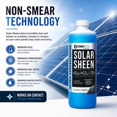 Solar Panel Cleaner 32 Oz (Makes 128 G) – Super Concentrated Cleaning Solutio…