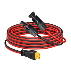 15Ft Solar Charge Extension Cable 12AWG, XT60 Adapter for Solar Panel & Power St