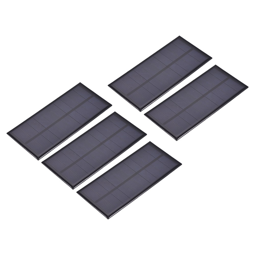 5Pcs 5V 1W 200mA Mini Polycrystalline Solar Panel 5.1×2.4″/130x60mm