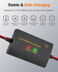 Cargador de batería solar de 12 V y 50 W, 2 mantenedores de batería solar