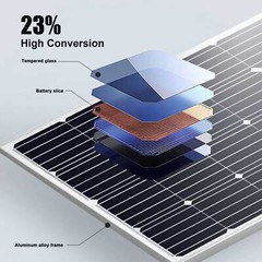 200W High Efficiency PV Module Mono Solar Panel 12V Off Grid Power Home RV Boat