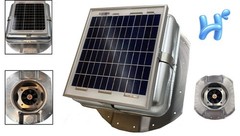 Solar Roof Vent Fan 96 Cfm Exhaust Metal Galvanized Industrial Room Ventilation