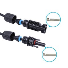 Solar Panel Extension Cable 20FT 10AWG Male Female Connector Off-Grid Waterproof