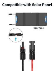 7-in-1 Solar Panel Connector Kit, Universal M-C-4 to DC 8mm XT60 Adapter for RV,