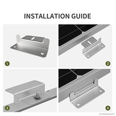 Solar Panel Mounting Brackets Z Bracket Kit Set of 4 Aluminum Corrosion
