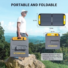 VTOMAN FlashSpeed 600 Power Station 600W 499Wh With 110W Solar Panel Refurbished