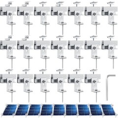 20-Piece Adjustable Solar Panel Mounting Brackets Kit for Roofs