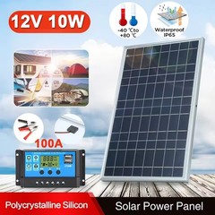 10W Car Battery Trickle Charger Maintainer 12V Solar Panel Power Battery Charger