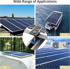20Pcs Solar Panels Mid Clamps for Unistrut, Aluminium 30Mm/35Mm Solar Panel Brac